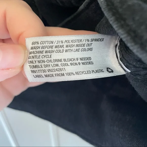 Wild Fable Black Cropped Trucker Denim Jacket XS - Picture 12 of 14